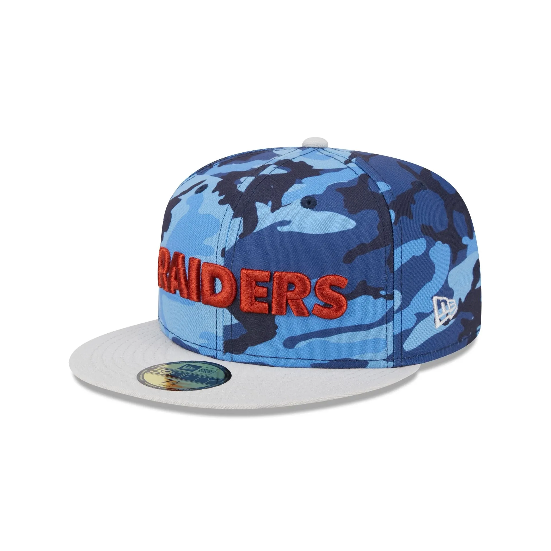 Las Vegas Raiders Blue Camo 59FIFTY Fitted Hat sold by New Era product image thumbnail 3