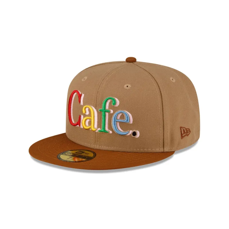 Cafe X New Era Tan 59FIFTY Fitted Hat sold by New Era