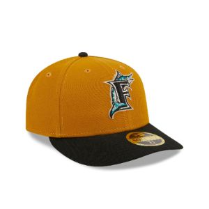 Miami Marlins Vintage Gold Low Profile 59FIFTY Fitted Hat sold by New Era