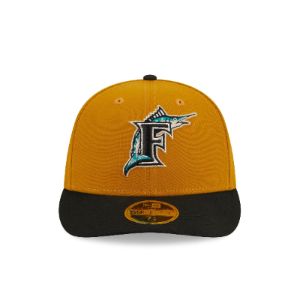 Miami Marlins Vintage Gold Low Profile 59FIFTY Fitted Hat sold by New Era