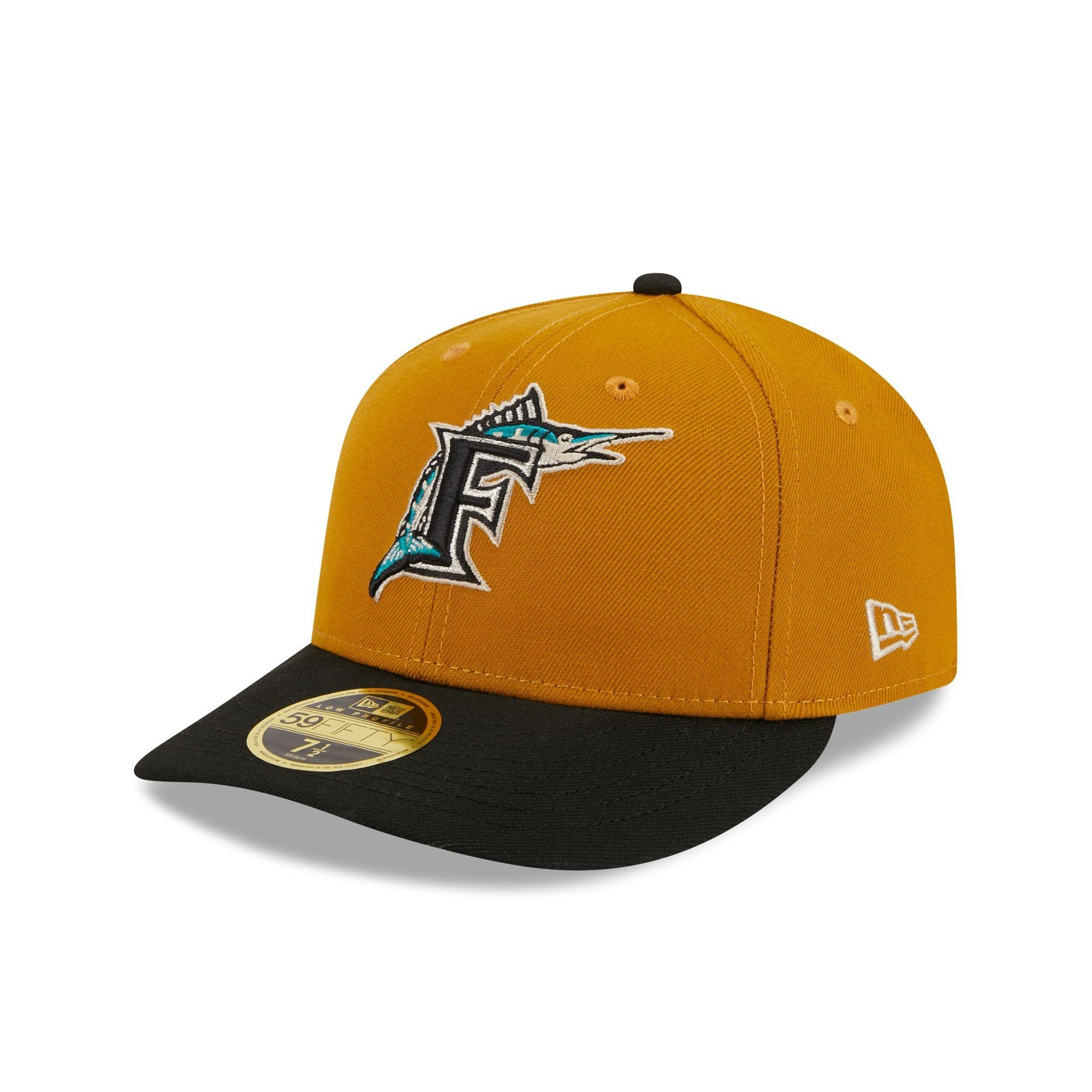 Miami Marlins Vintage Gold Low Profile 59FIFTY Fitted Hat sold by New Era
