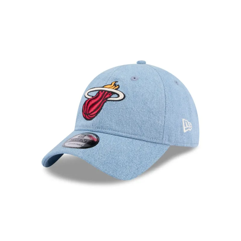 Miami Heat Washed Denim 9TWENTY Adjustable Hat sold by New Era