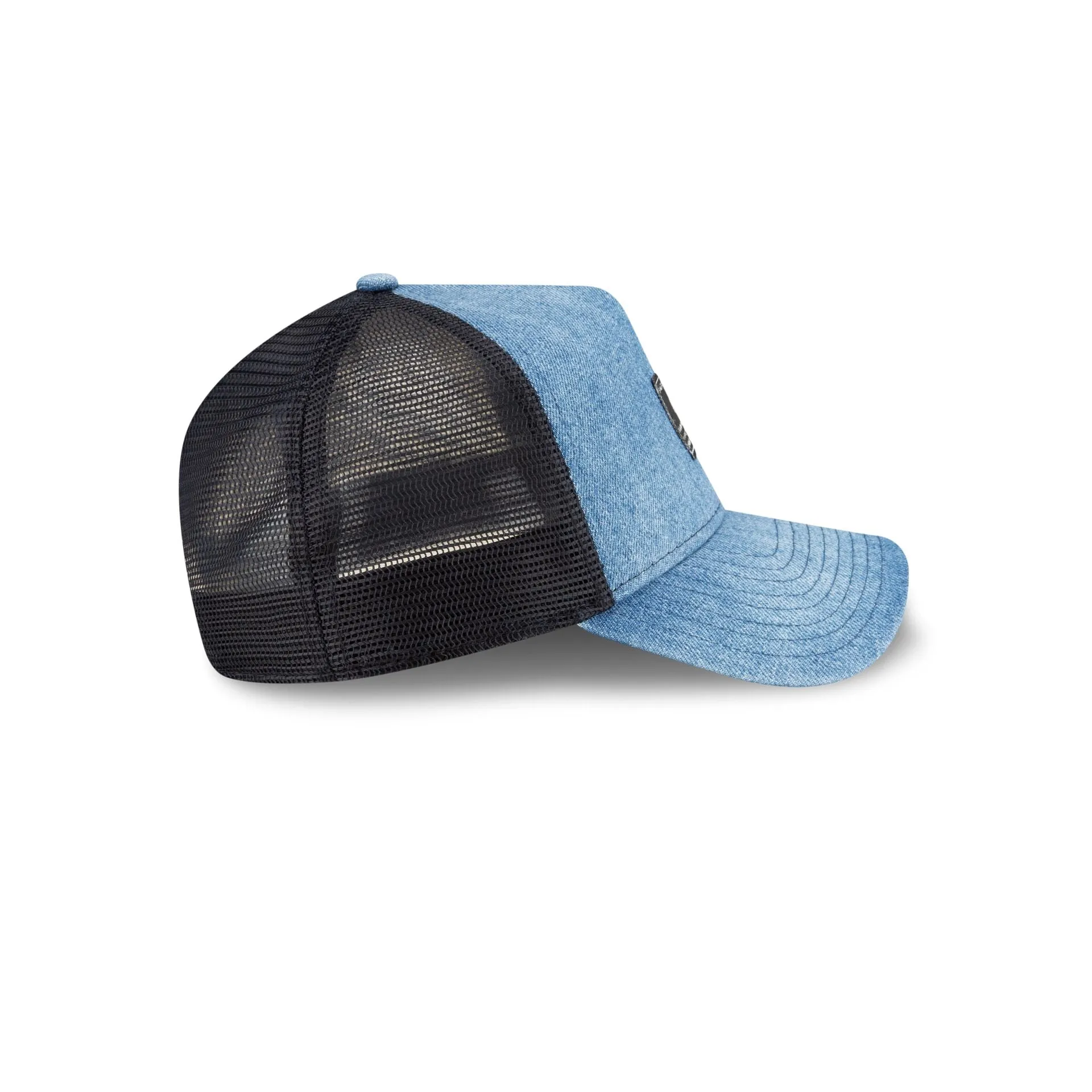 【New Era】 ★ GOLF CAP ★ 9FORTY A-FRAME SUS DENIM TRUCKER New Era 9Forty A-Frame New York Yankees Snapback Trucker Hat