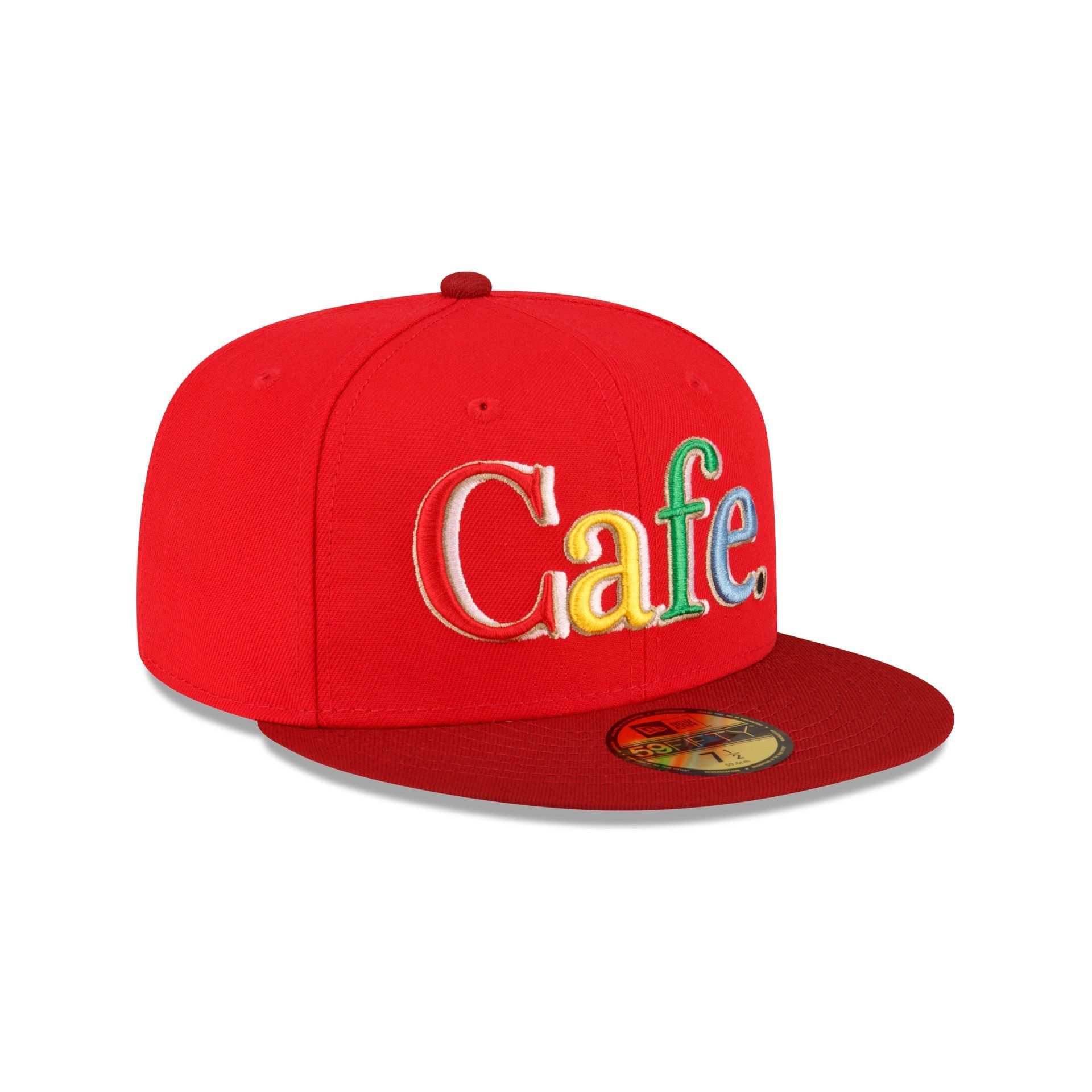 Cafe X New Era Red 59FIFTY Fitted Hat sold by New Era product image thumbnail 3