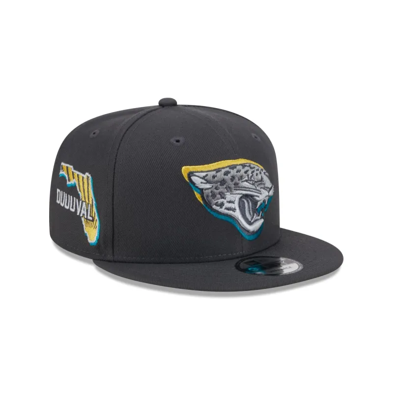Jacksonville Jaguars 2024 Draft 9FIFTY Snapback Hat sold by New Era