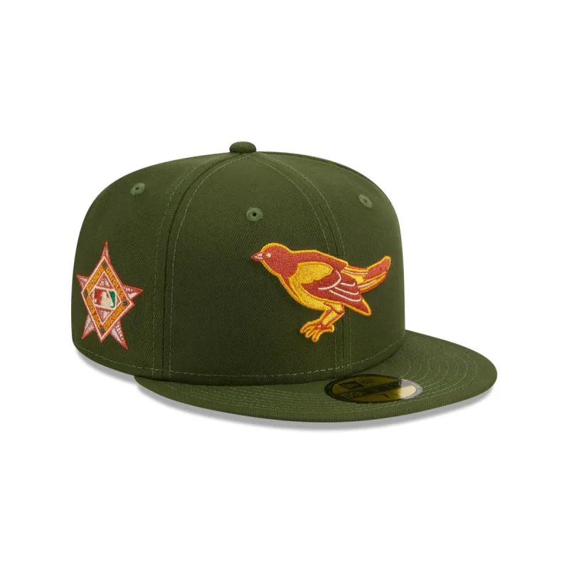 Baltimore Orioles Autumn Flannel 59FIFTY Fitted Hat sold by New Era