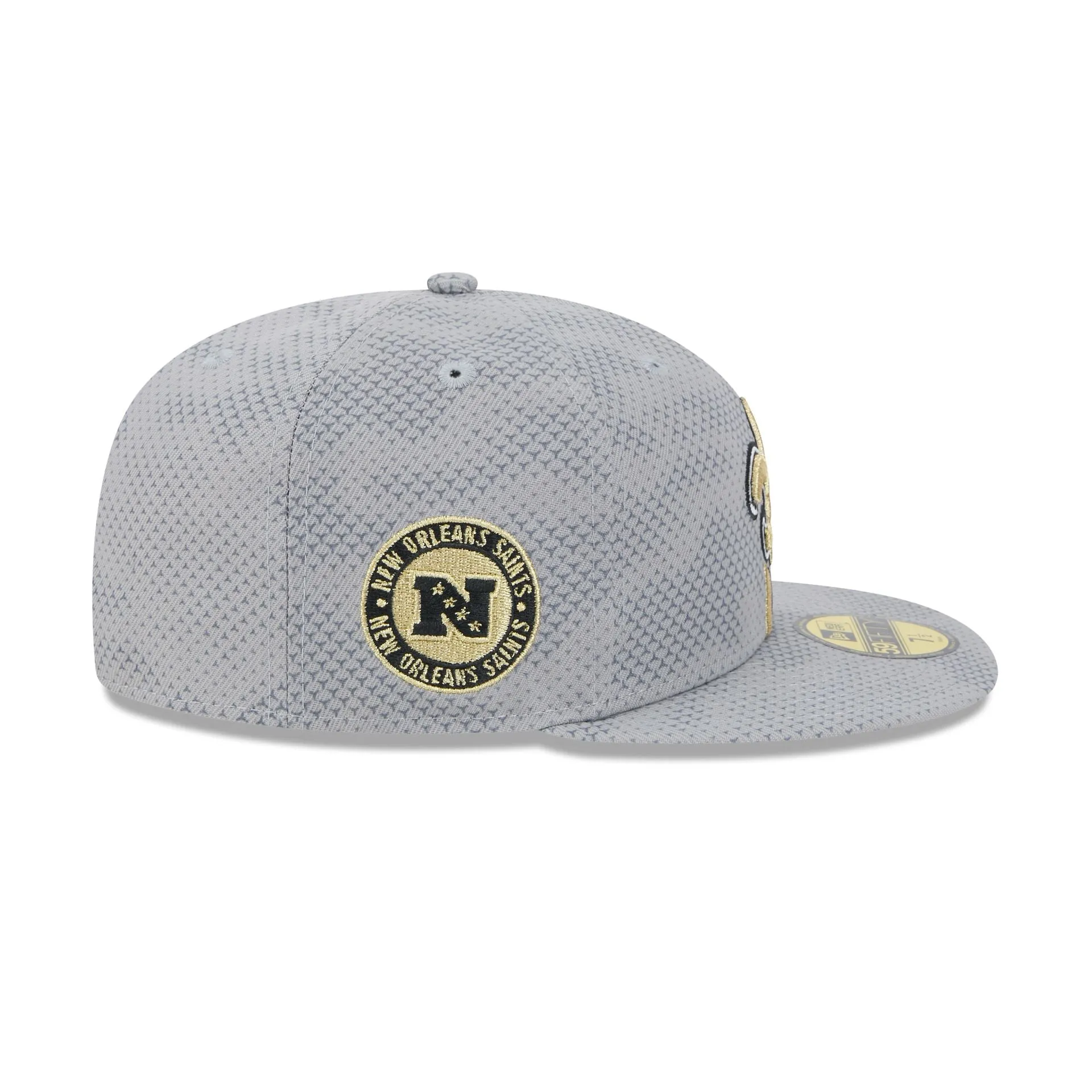 New Orleans Saints 2024 Sideline Gray 59FIFTY Fitted Hat sold by New Era product image thumbnail 4