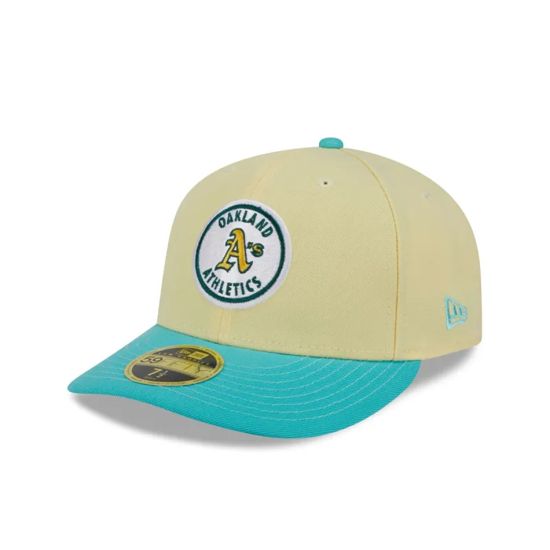 Oakland Athletics Soft Yellow Low Profile 59FIFTY Fitted Hat sold by New Era