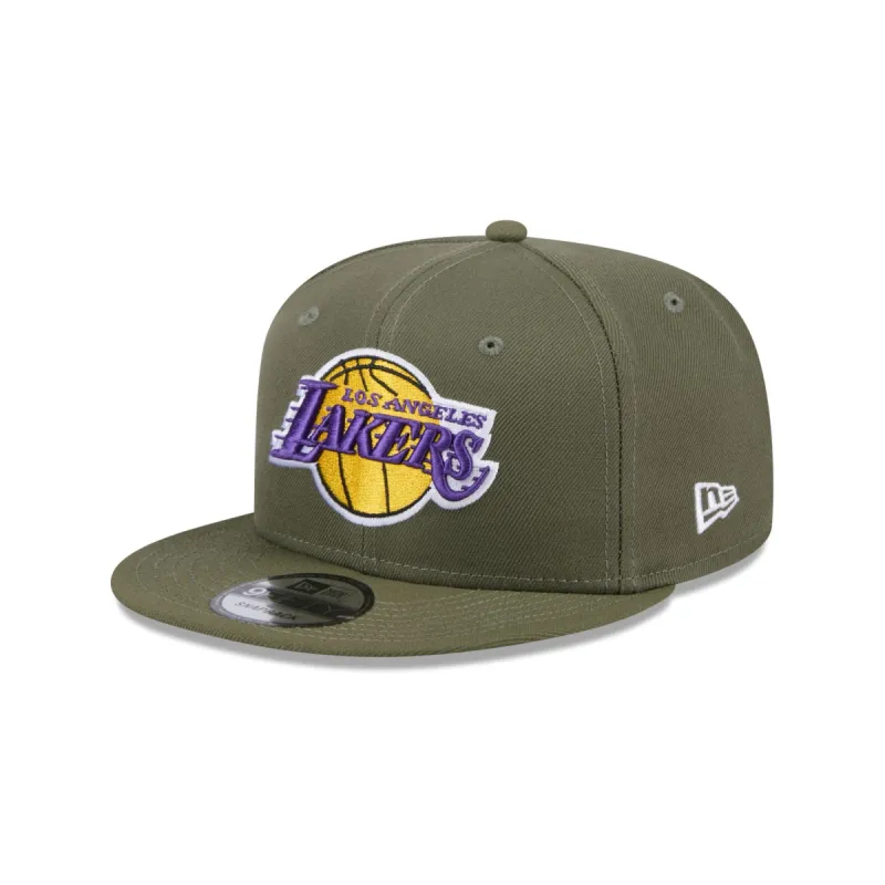 Los Angeles Lakers Olive 9FIFTY Snapback Hat sold by New Era