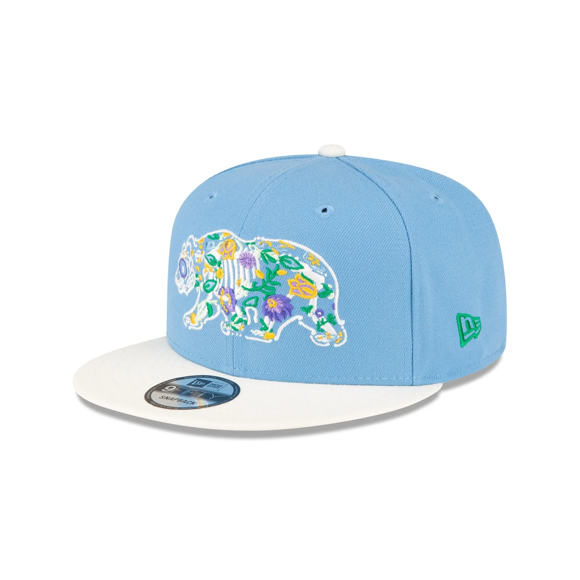 Day of the Dead Bear Sky Blue 9FIFTY Snapback Hat sold by New Era