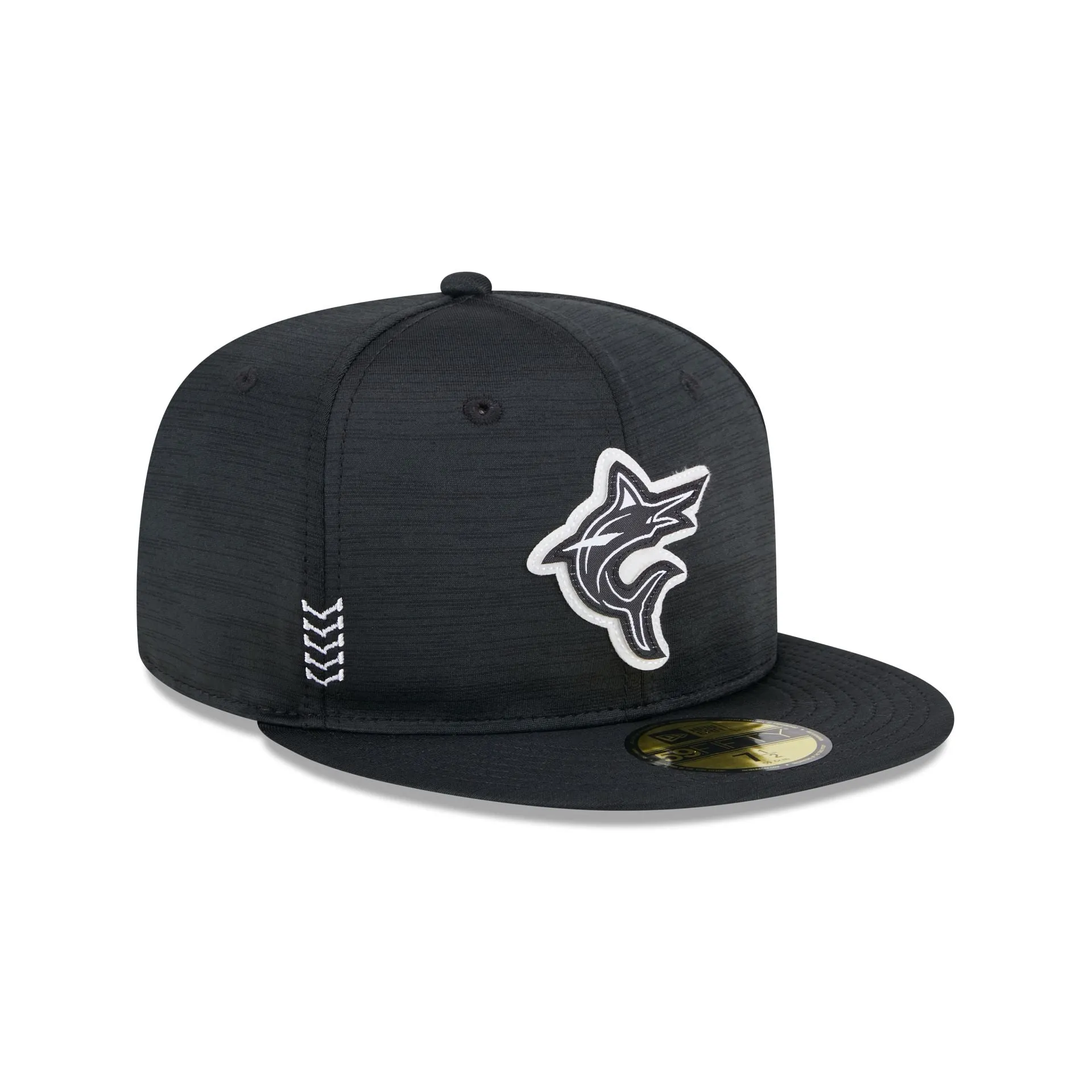 Miami Marlins 2024 Clubhouse Black 59FIFTY Fitted Hat sold by New Era product image thumbnail 3
