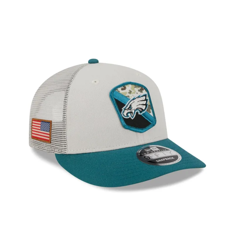 Philadelphia Eagles 2023 Salute to Service Low Profile 9FIFTY Snapback Hat sold by New Era