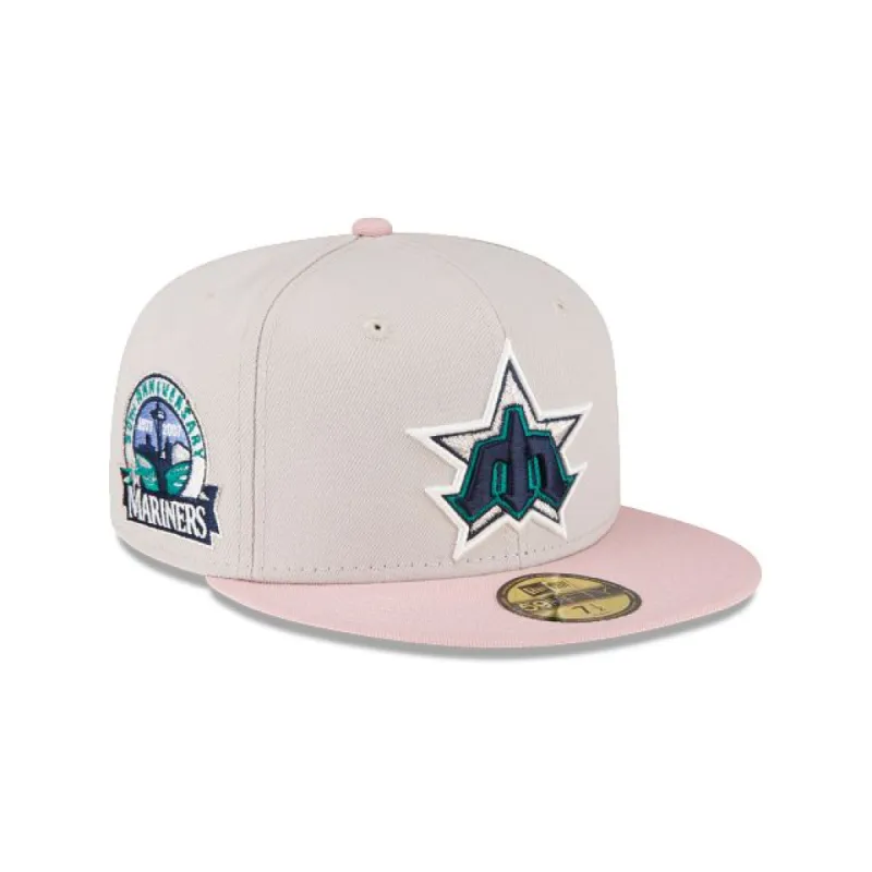 Just Caps Stone Pink Seattle Mariners 59FIFTY Fitted Hat sold by New Era