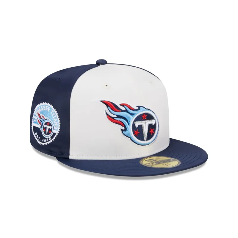 Tennessee Titans Throwback Satin 59FIFTY Fitted Hat sold by New Era