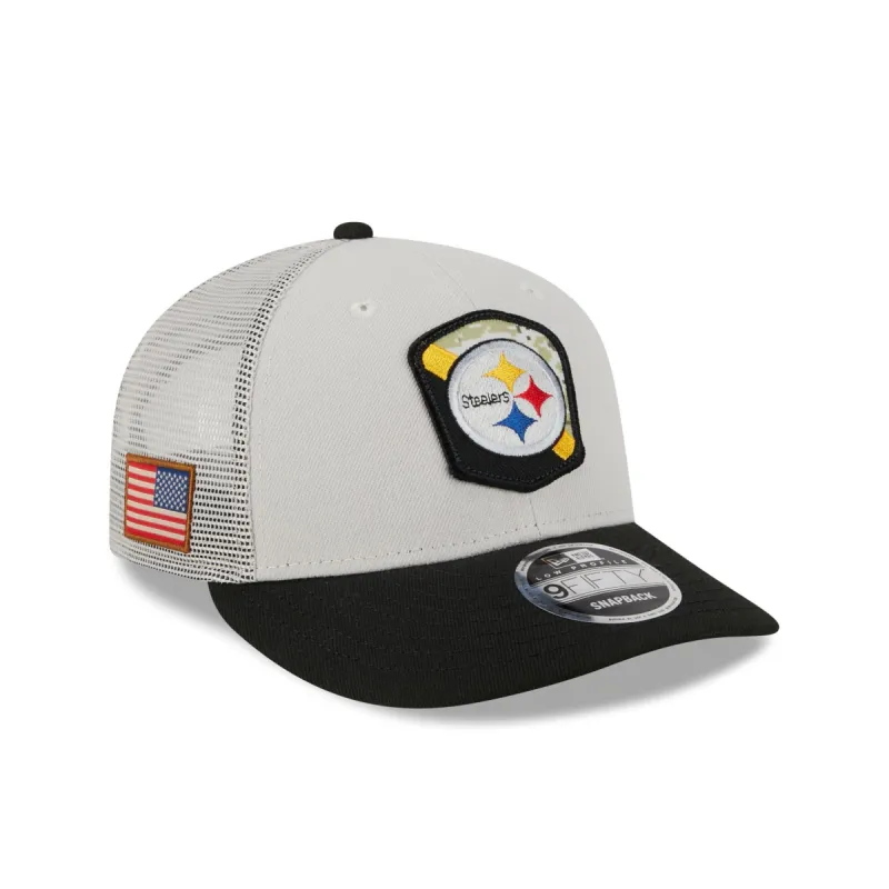 Pittsburgh Steelers 2023 Salute to Service Low Profile 9FIFTY Snapback Hat sold by New Era