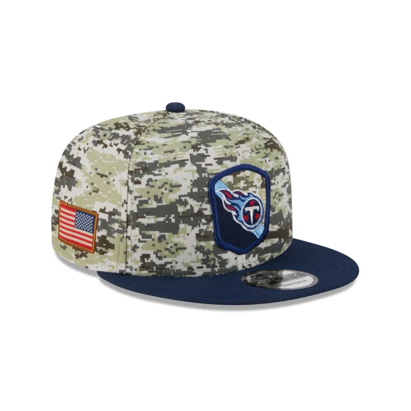 Tennessee Titans 2023 Salute to Service Camo 9FIFTY Snapback Hat sold by New Era