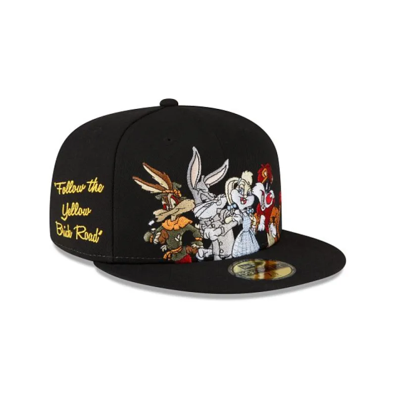 ★関税込★New era★WARNER BROTHERS SPACE 100TH ANNIVERSARY T Warner Bros. 100th Anniversary Black 59FIFTY Fitted Hat