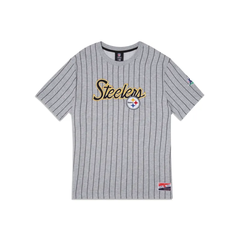 Pittsburgh Steelers Throwback Striped T-Shirt sold by New Era