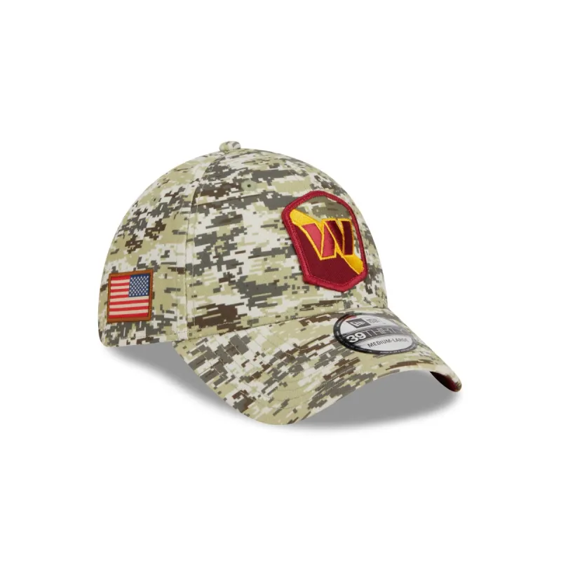 Washington Commanders 2023 Salute to Service Camo 39THIRTY Stretch Fit Hat sold by New Era