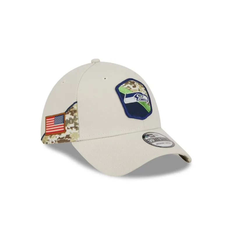 Seattle Seahawks 2023 Salute to Service 39THIRTY Stretch Fit Hat sold by New Era