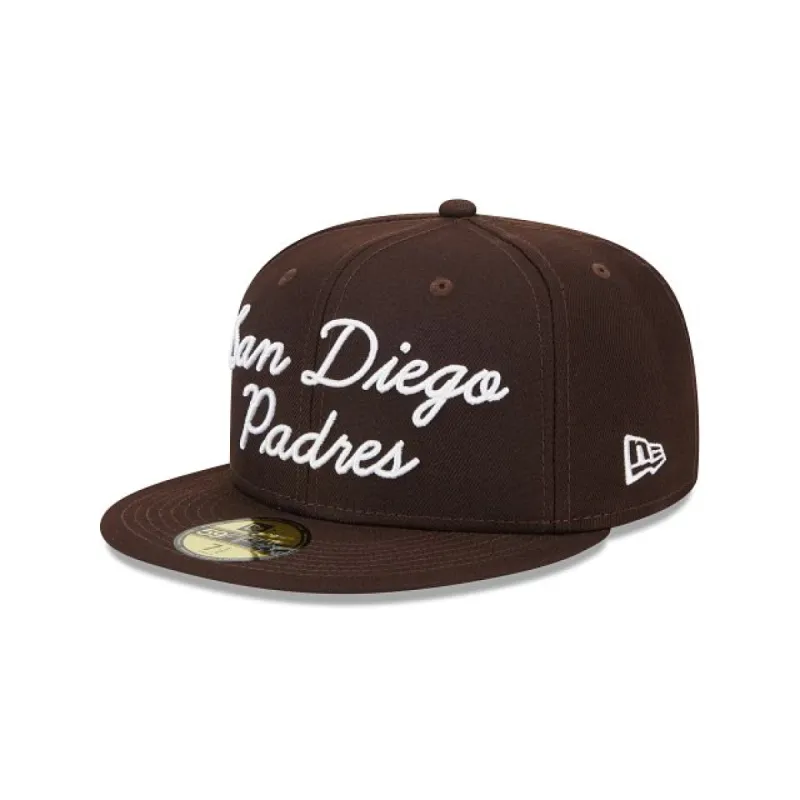 San Diego Padres Fairway Script 59FIFTY Fitted Hat sold by New Era