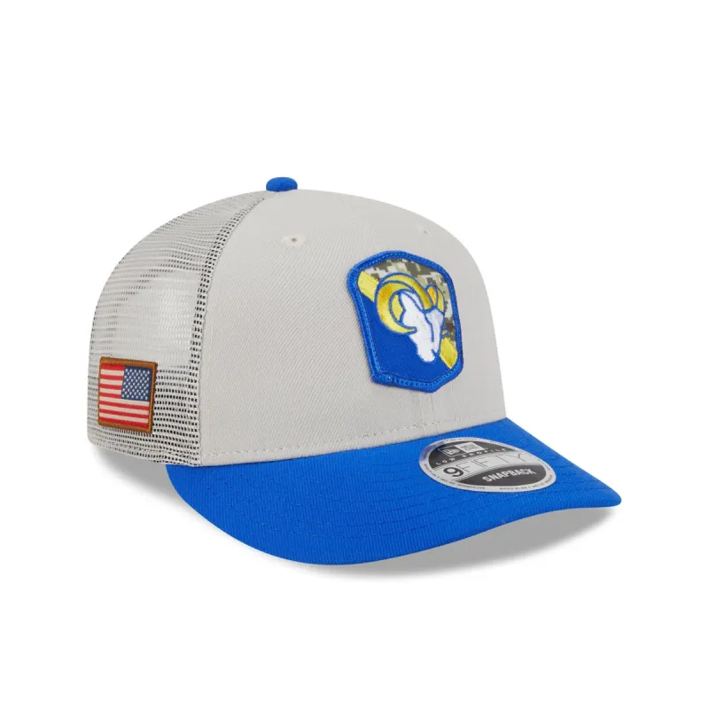 Los Angeles Rams 2023 Salute to Service Low Profile 9FIFTY Snapback Hat sold by New Era