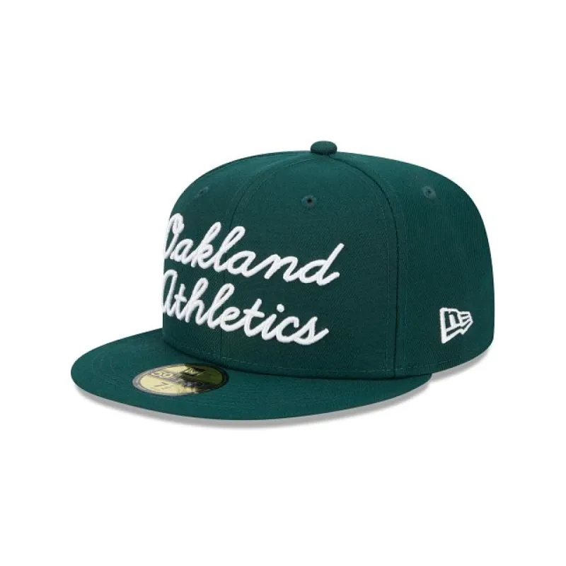 Oakland Athletics Fairway Script 59FIFTY Fitted Hat sold by New Era