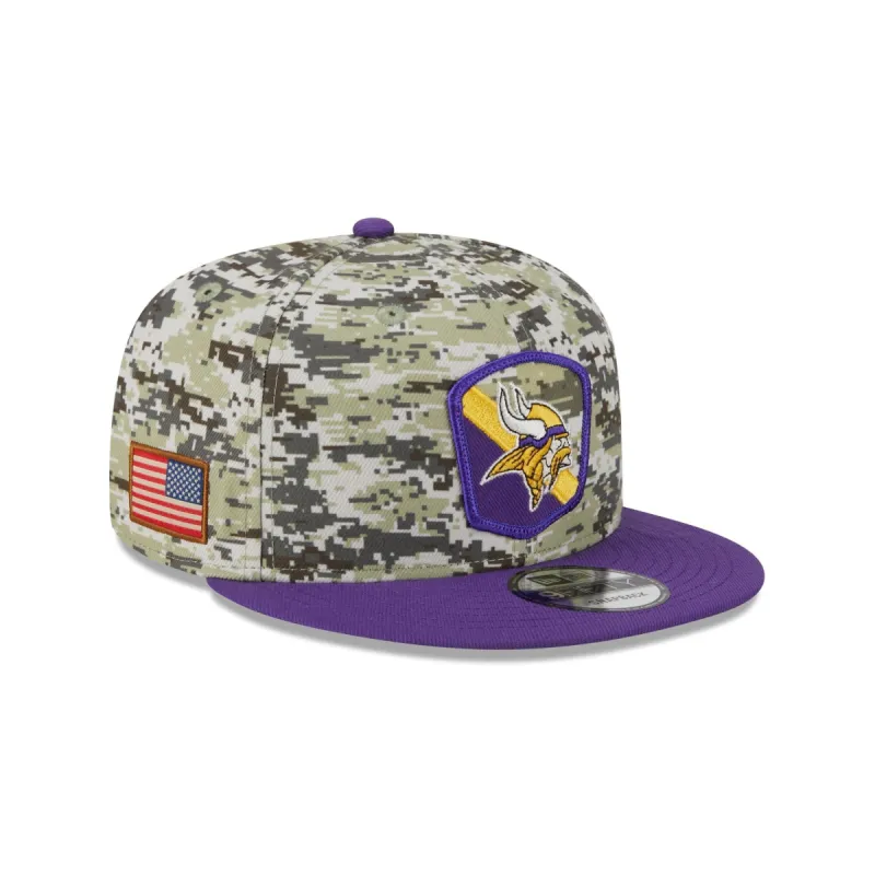 Minnesota Vikings 2023 Salute to Service Camo 9FIFTY Snapback Hat sold by New Era