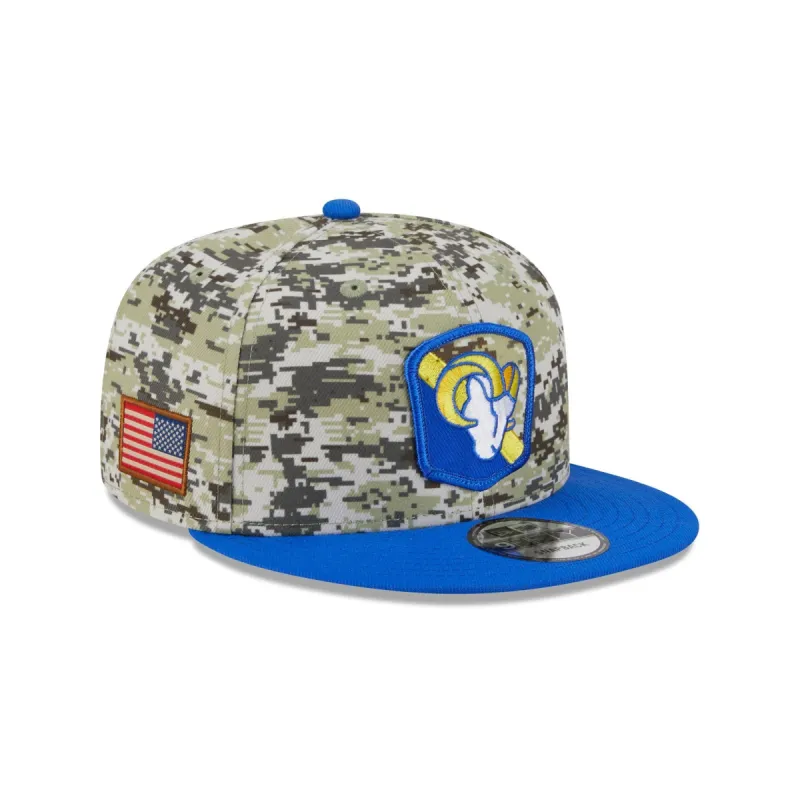 Los Angeles Rams 2023 Salute to Service Camo 9FIFTY Snapback Hat sold by New Era