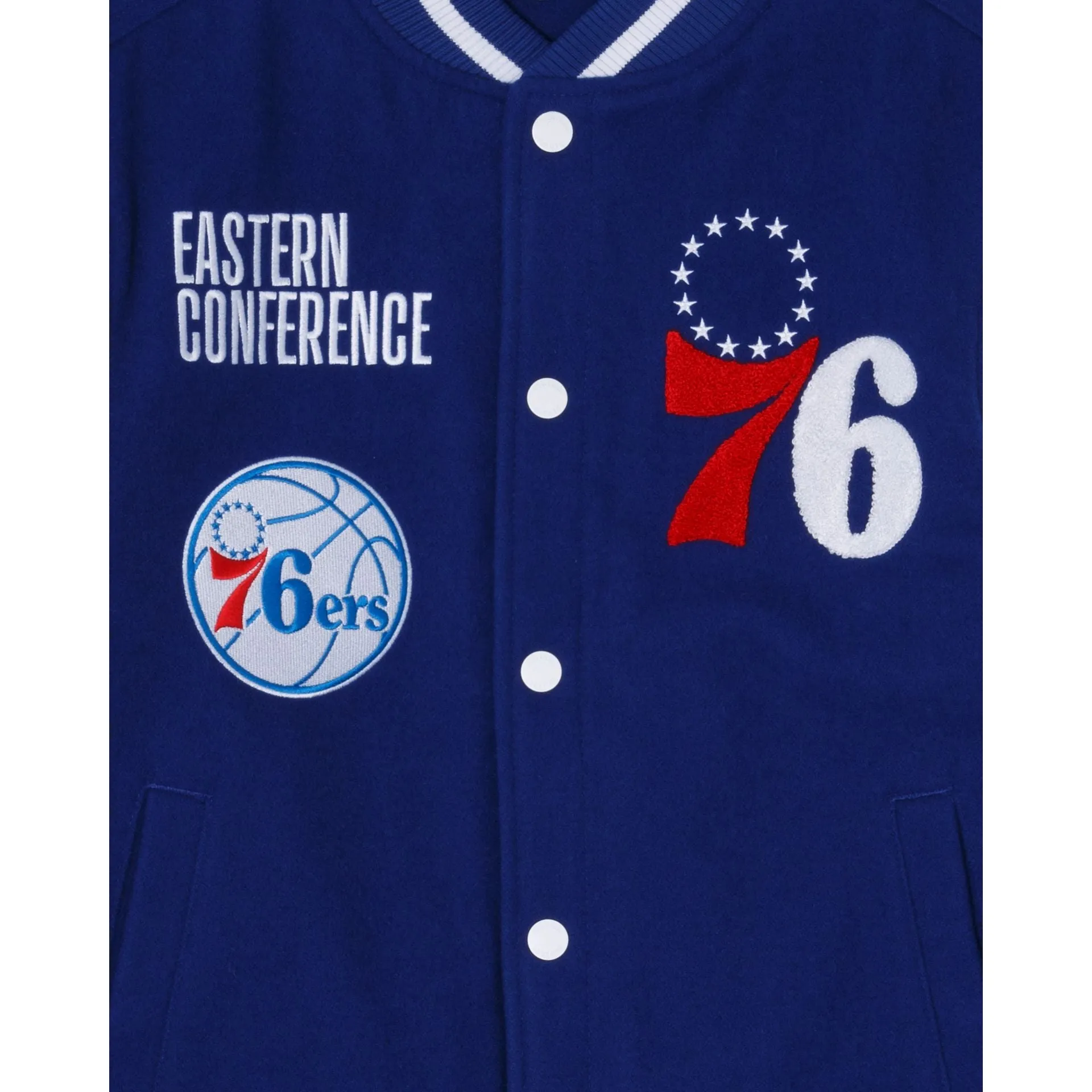Philadelphia 76ers Blue Varsity Jacket sold by New Era product image thumbnail 3