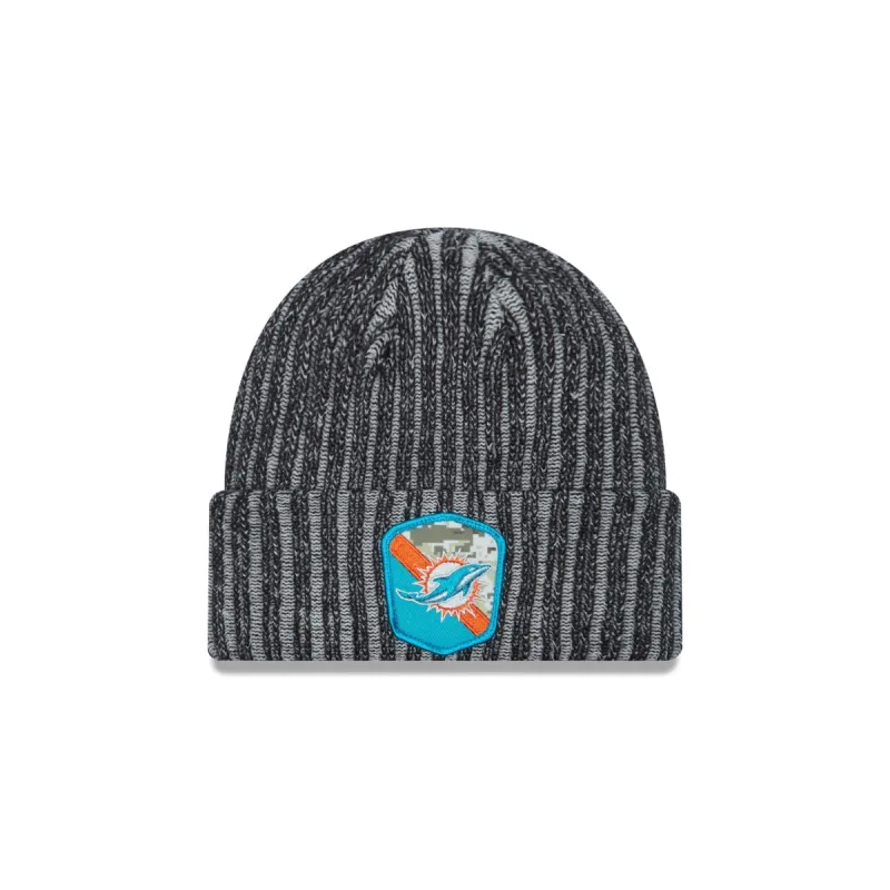 Miami Dolphins 2023 Salute to Service Knit Hat sold by New Era