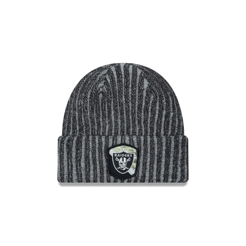 Las Vegas Raiders 2023 Salute to Service Knit Hat sold by New Era
