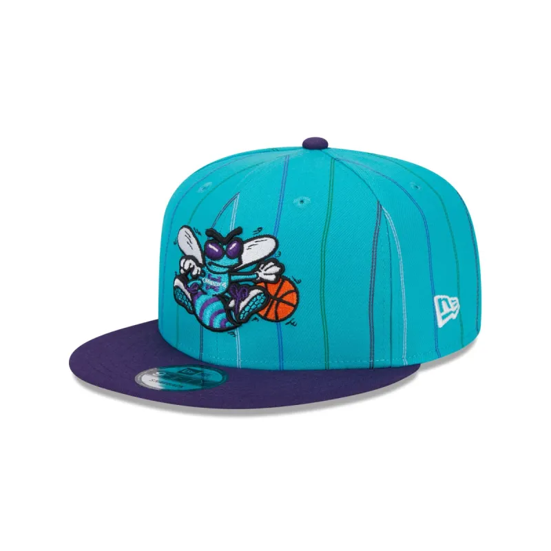 Charlotte Hornets Classic Edition Blue Striped 9FIFTY Snapback Hat sold by New Era