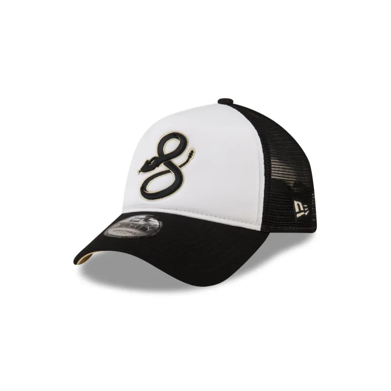 Arizona Diamondbacks White Crown 9FORTY A-Frame Trucker Hat sold by New Era