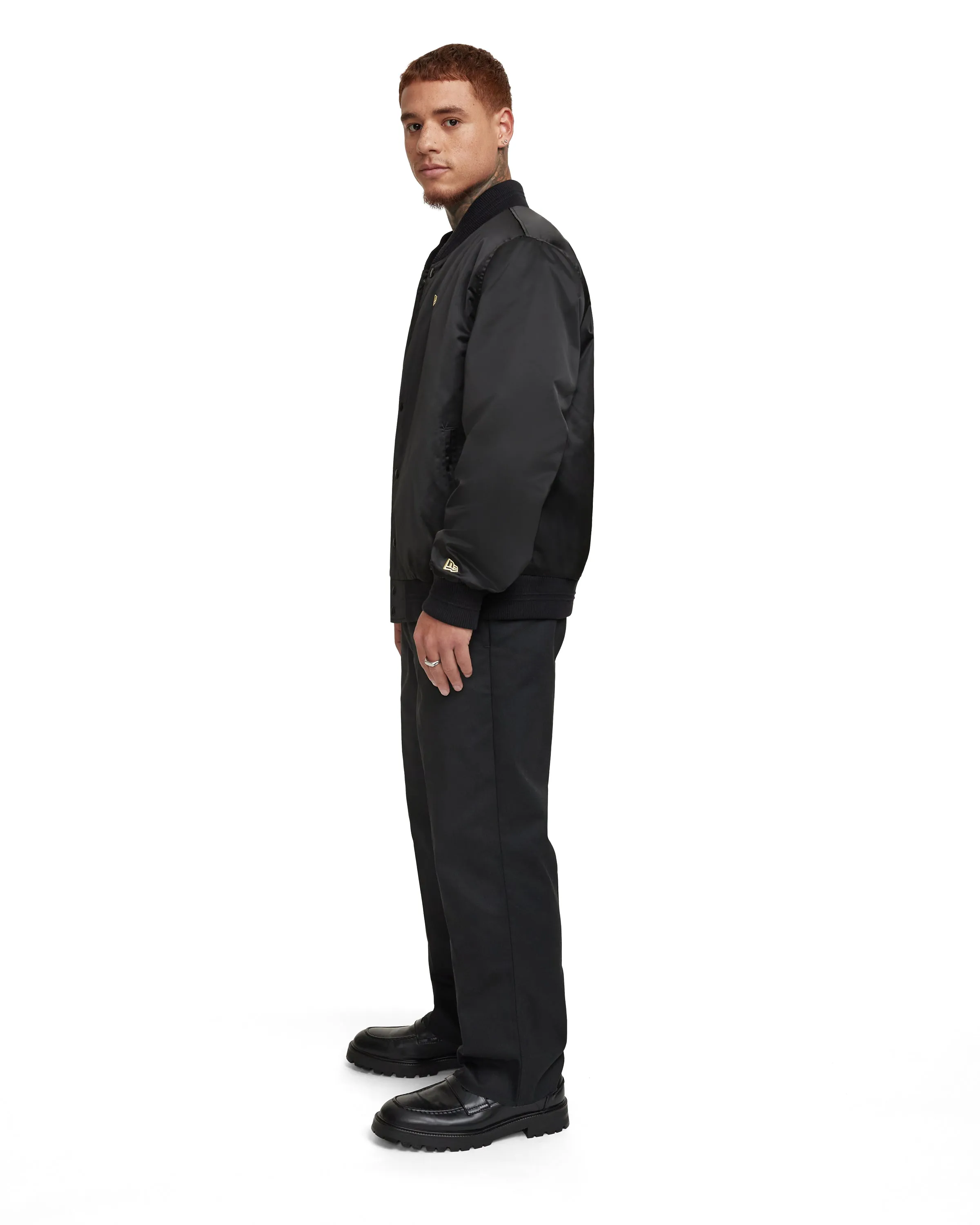 New Era Cap Essential Black Satin Bomber Jacket sold by New Era product image thumbnail 5
