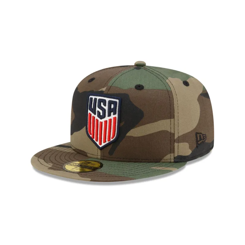 US Soccer Camo 59FIFTY Fitted Hat sold by New Era