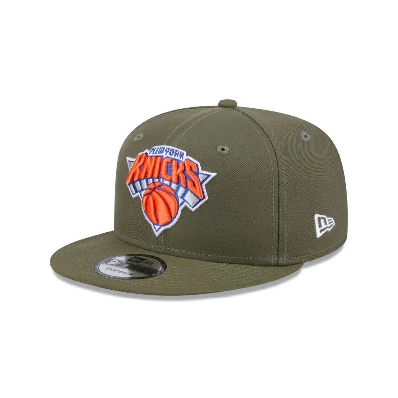 New York Knicks Olive 9FIFTY Snapback Hat sold by New Era