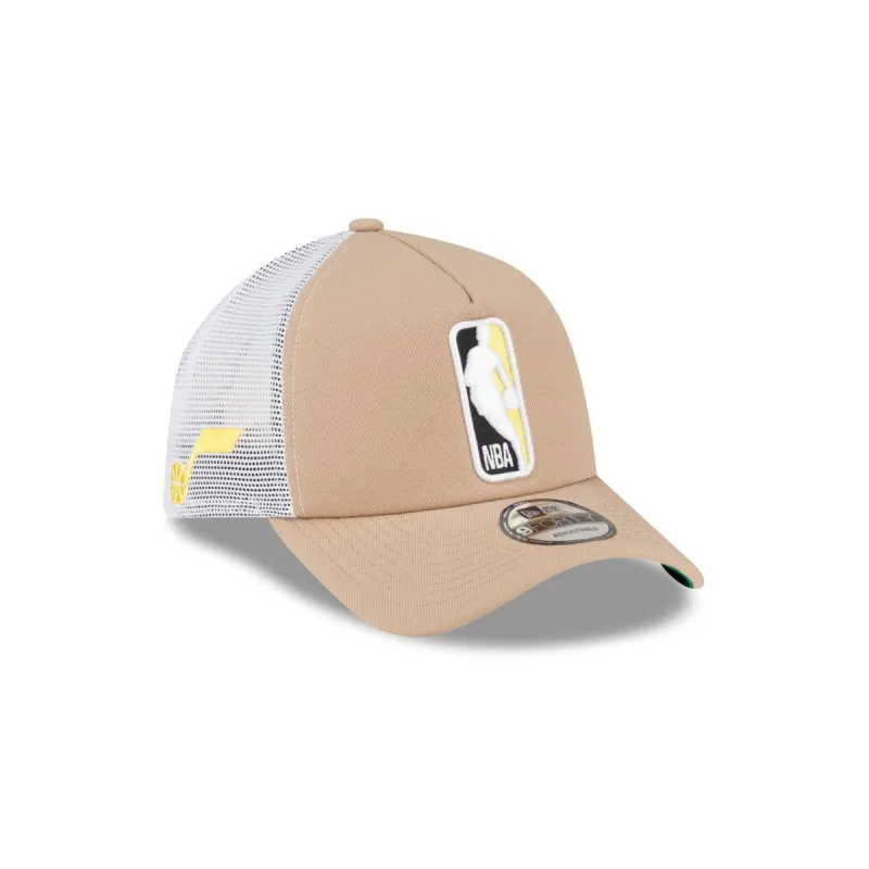 Utah Jazz Logoman 9FORTY A-Frame Snapback Hat sold by New Era