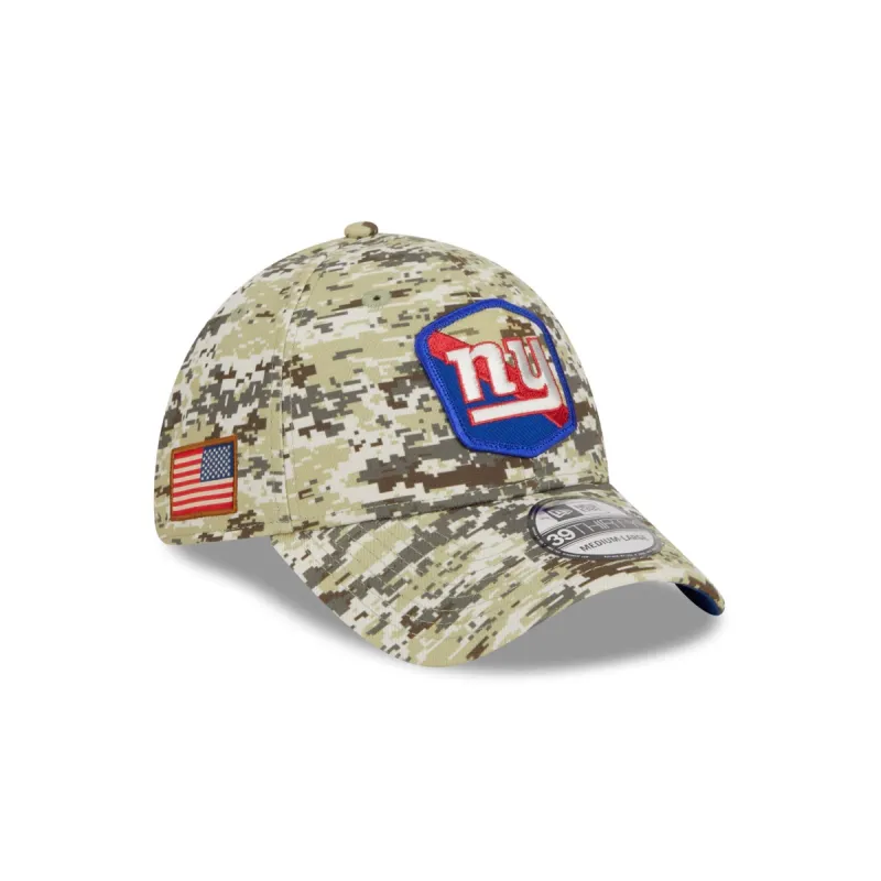 New York Giants 2023 Salute to Service Camo 39THIRTY Stretch Fit Hat sold by New Era