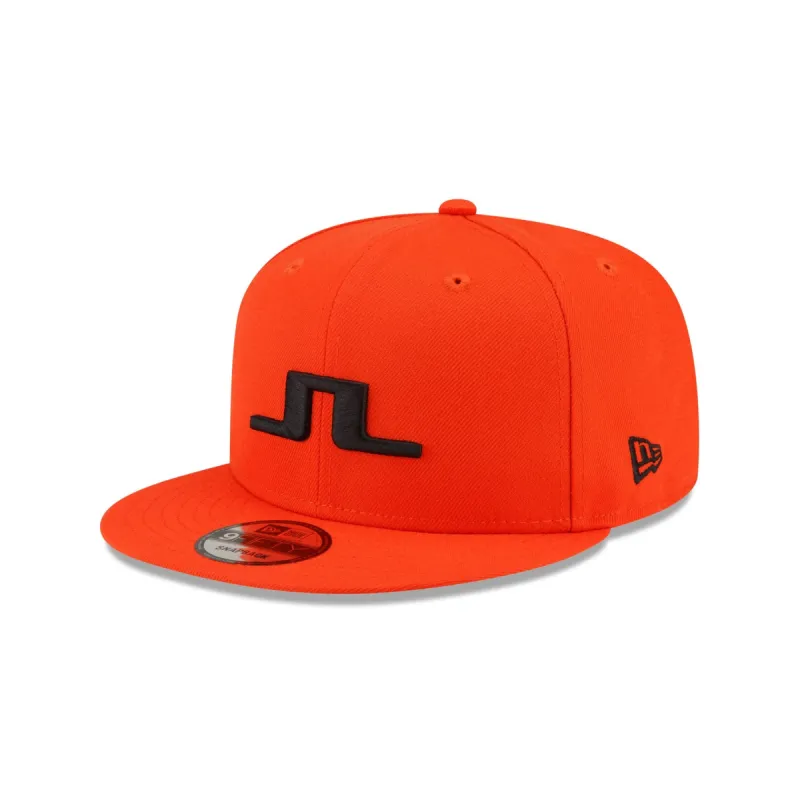 J. Lindeberg Orange 9FIFTY Snapback Hat made by New Era
