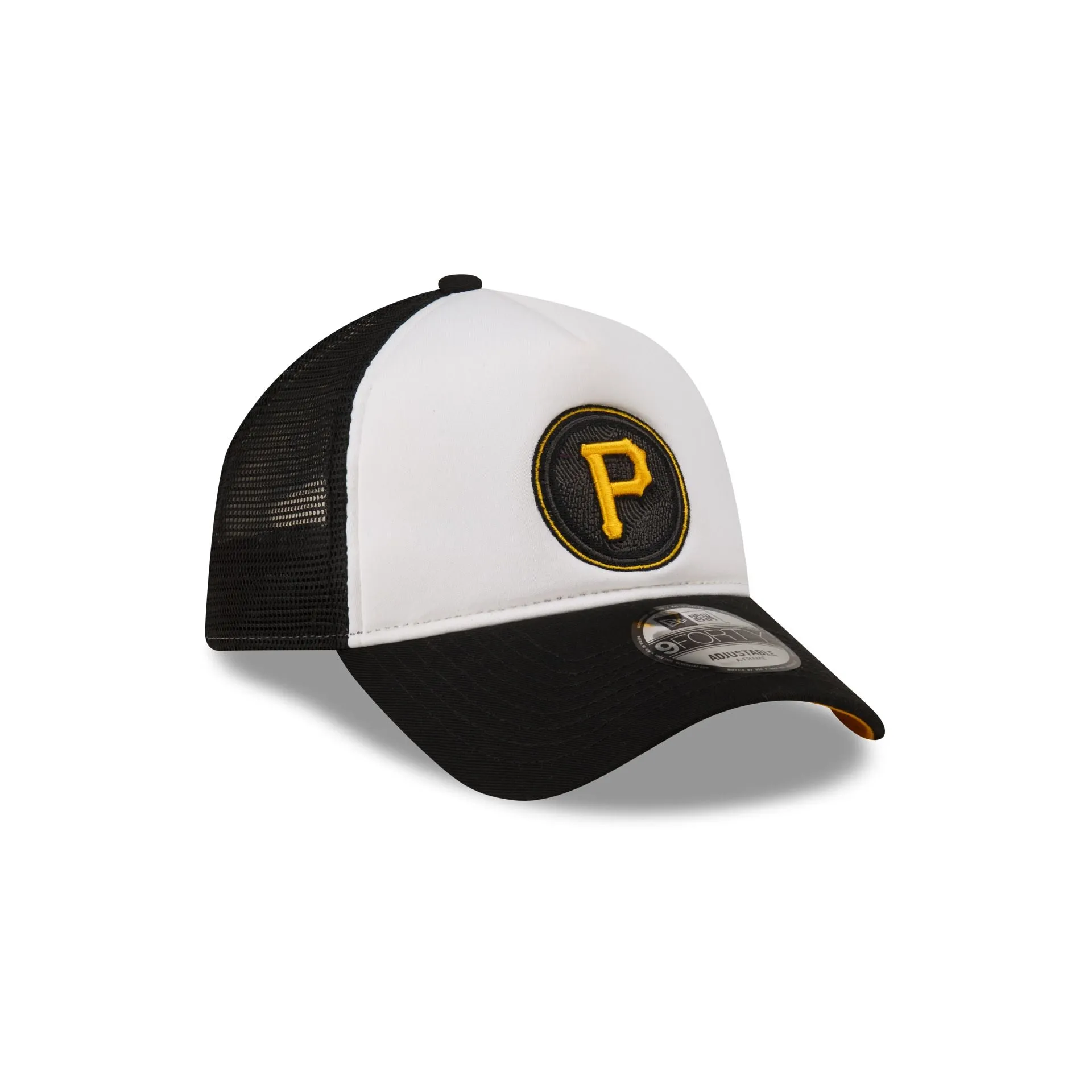 Pittsburgh Pirates White Crown 9FORTY A-Frame Trucker Hat sold by New Era product image thumbnail 3