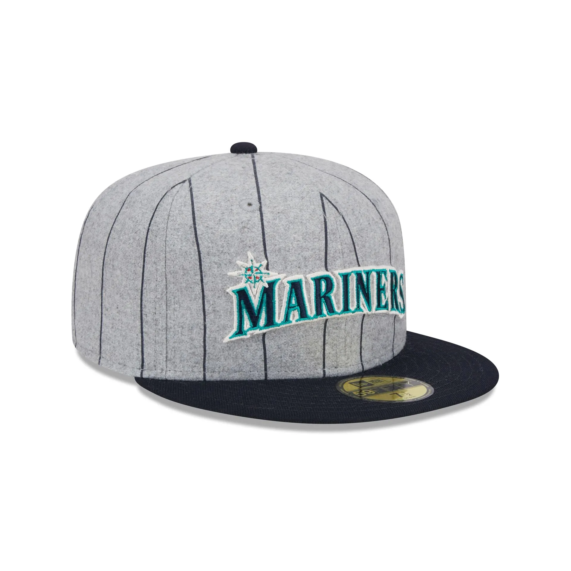 Seattle Mariners Heather Pinstripe 59FIFTY Fitted Hat sold by New Era product image thumbnail 3