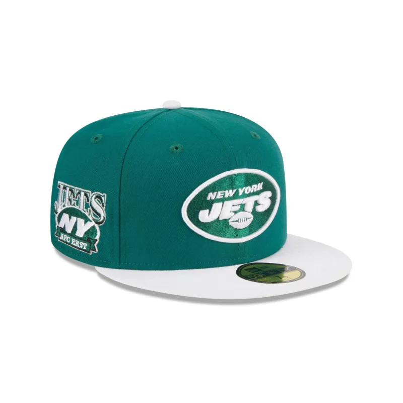 New York Jets Throwback Hidden 59FIFTY Fitted Hat sold by New Era