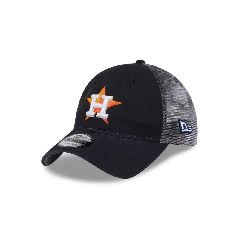 Houston Astros Slick 9TWENTY Trucker Hat sold by New Era