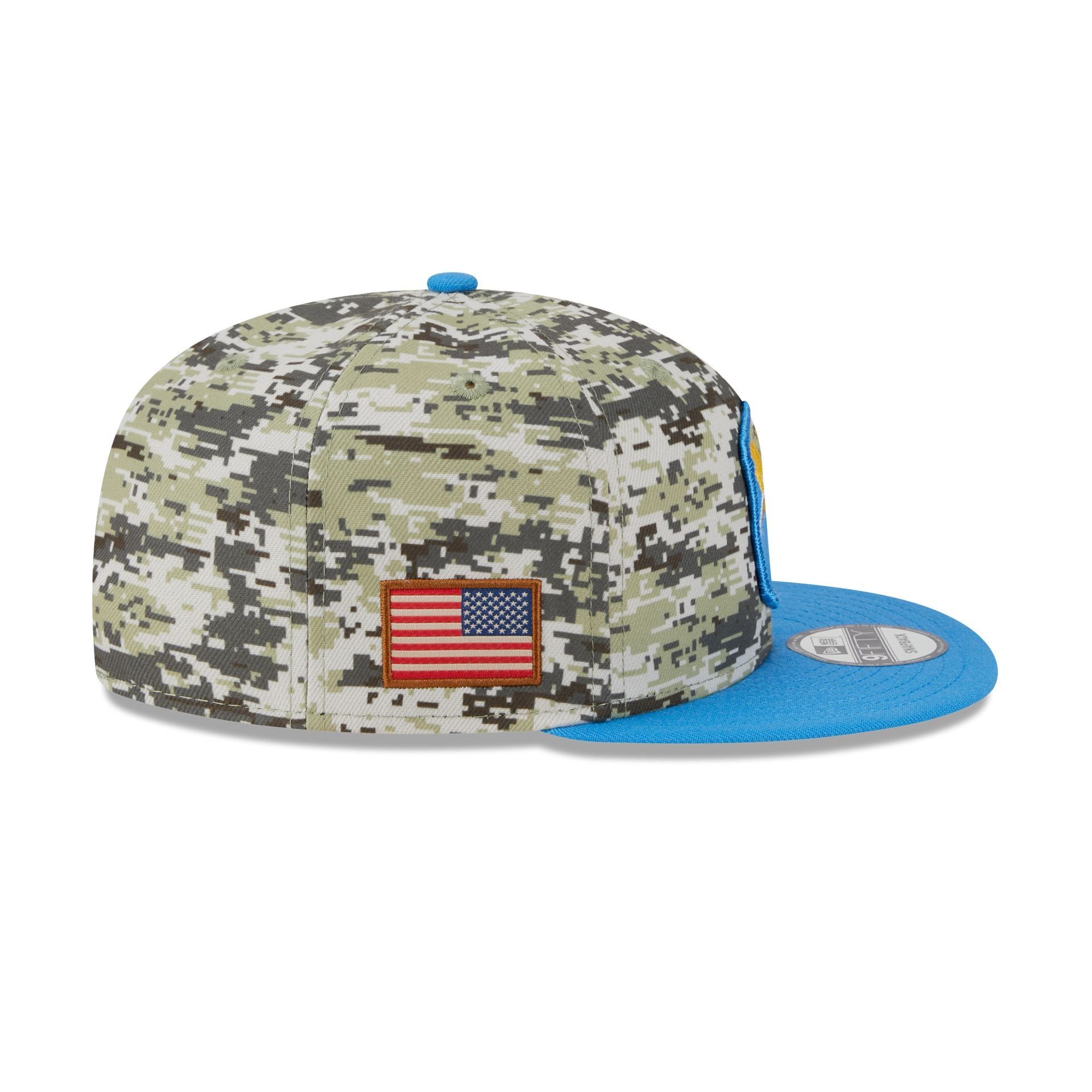 Los Angeles Chargers 2023 Salute to Service Camo 9FIFTY Snapback Hat sold by New Era product image thumbnail 4
