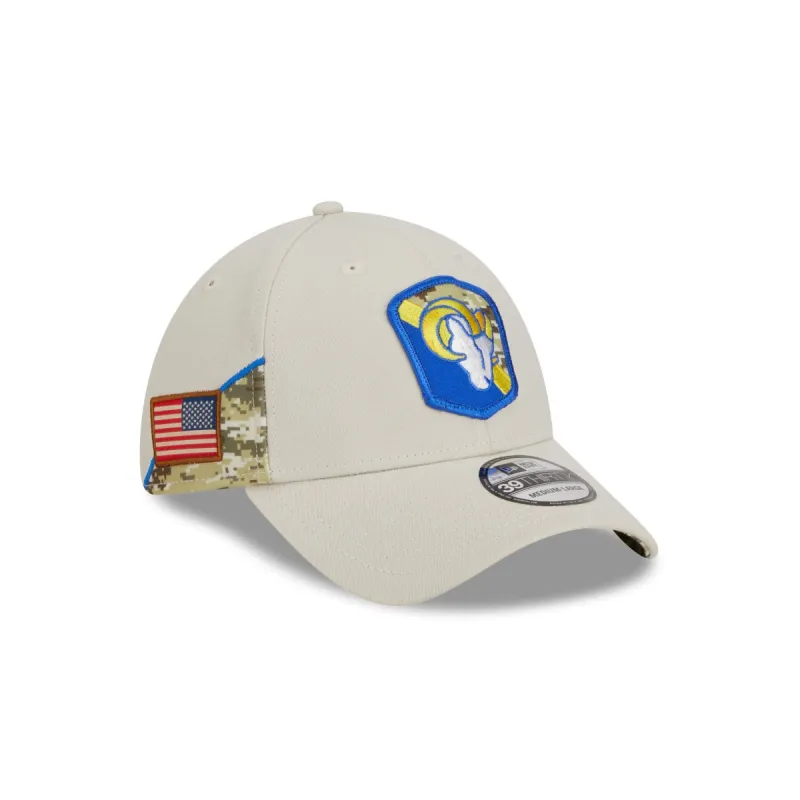 Los Angeles Rams 2023 Salute to Service 39THIRTY Stretch Fit Hat sold by New Era