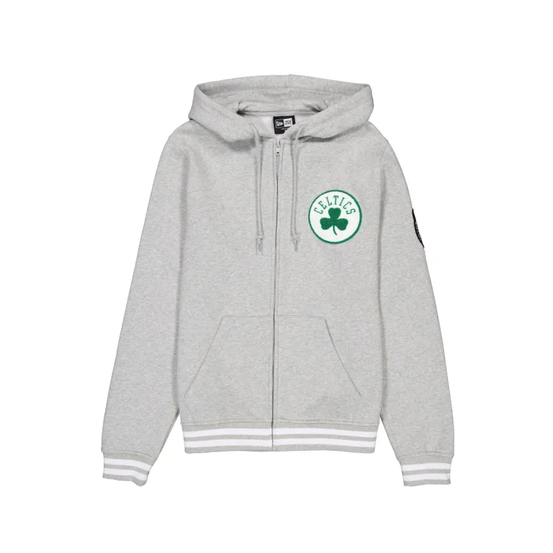 Boston Celtics Gray Logo Select Full-Zip Hoodie sold by New Era