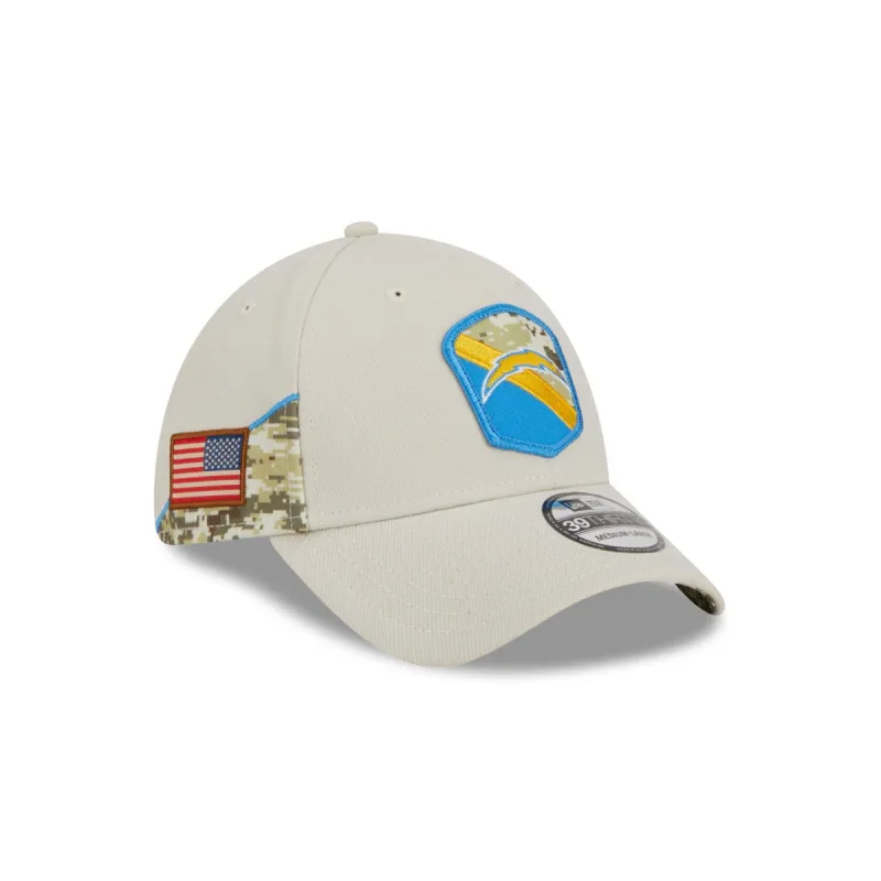 Los Angeles Chargers 2023 Salute to Service 39THIRTY Stretch Fit Hat sold by New Era