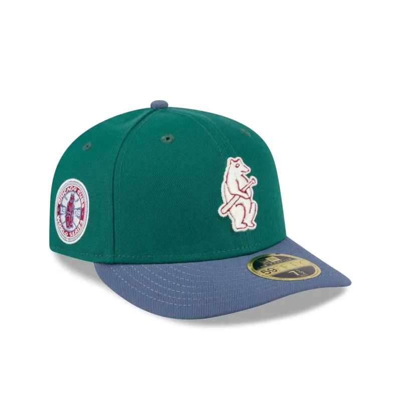 Chicago Cubs Green Gemstone Low Profile 59FIFTY Fitted Hat made by New Era