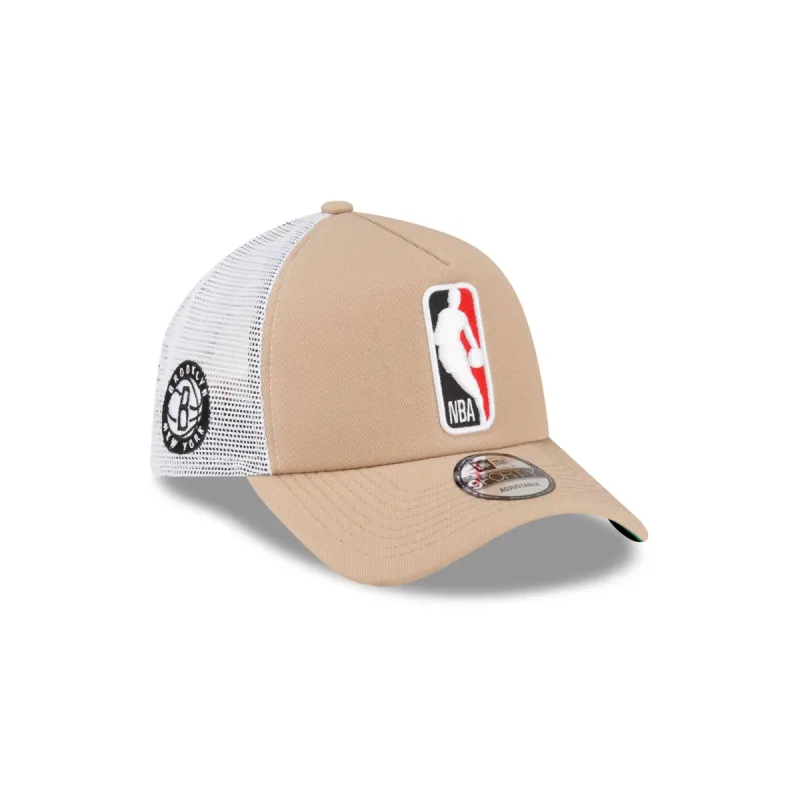Brooklyn Nets Logoman 9FORTY A-Frame Snapback Hat sold by New Era